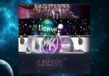 Design an attractive youtube banner for you