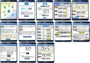 wire frame of website or mobile apps