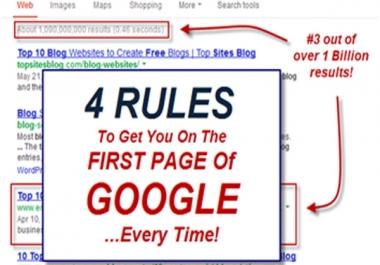 Rank Your Website FIRST Page Of Google
