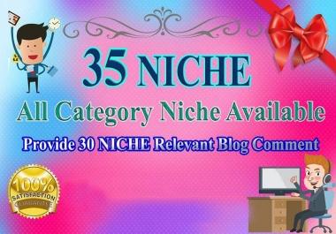 Provide 35 NICHE Relevant Blog Comment High Quality skyrocket your ranking