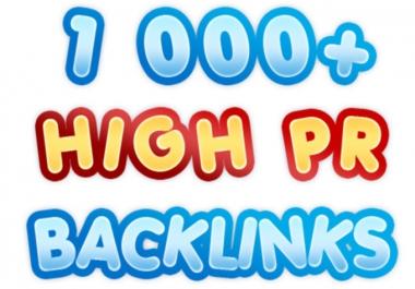 1000 High PR sites Backlinks