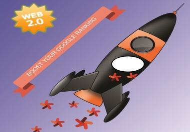 Rank on Google by our manually created 10 Web2.0 site's Link Pyramid