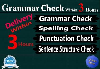 I will do for all of your proofreading & editing needs within 3 hours