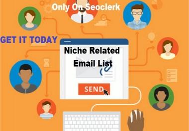 Provide You 50k Niche Related Email List Generated From My Website