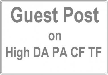 Guest Post on HQ DA40+ Niche Blog