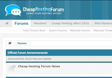 Advertise Your Banner On Cheap Hosting Forum