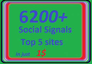 6200+ HQ Social Signals from 4 best Social Media sites PR9 LinkedIn Pinterest social bookmarks
