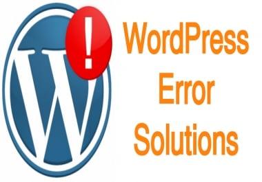 Fix any type of WordPress error