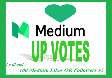 Get you 100 Worldwide Medium UpVotes