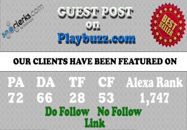 Write Guest Post On Playbuzz Da 66 Pa 72