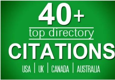 Do 40 Directory Citations For Usa,  Uk,  Canada Local Seo