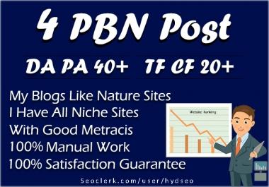 do 4 pbn post have 40 TO 80 DA DR SPAM FREE SAFE