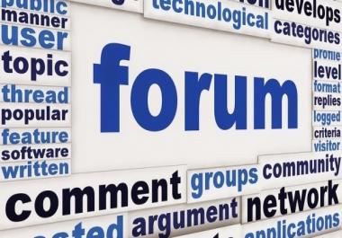 Post 30 High Quality Unique Forum Posts On Any Forum
