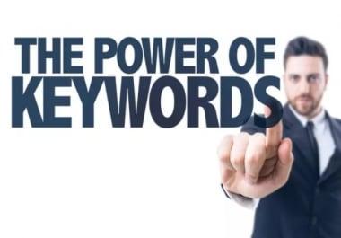I provide Profitable SEO Keyword Research