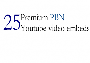Buy 25 Premium PBN video embeds in contextual articles