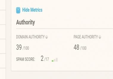 Backlink on 39DA 48PA WordPress niche blog