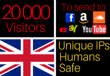 drive 20k UK traffic to your website,  fast delivery