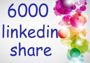 create 6000 linkedin share for your website