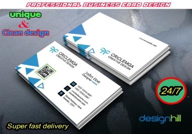 Double Sided Professional Business Card Design within 24 hours
