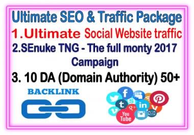 Best SEO & Traffic Package- SEnuke TNG The full monty 2017 Campaign- 10 DA Domain Authority -Ultimate Social Website traffic
