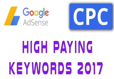 Top 100 Google adsense high CPC keywords list get 1000 per click