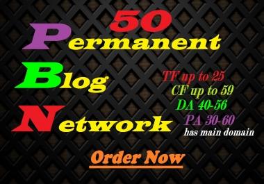 Do 50 Permanent Pbn Blog Post for your site
