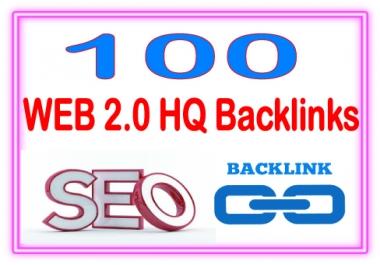 Submit You Any Link 100 PR7-9 Web 2.0 Backlinks To rank higher on Google.