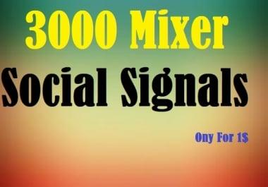 1000 Social Media Mixing Social Signals Share