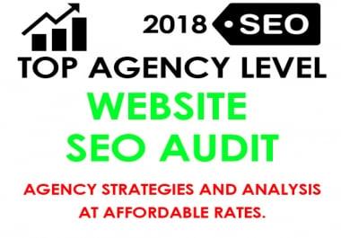 Top Tier Agency Level SEO Audit and website analysis 45+ criteria