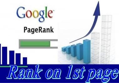 Google First page Rank with guarantee