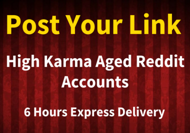Submit Your Link in Reddit from 10k+ karma account within 6 Hours