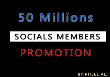 50 Million Social Media Group/Communities Marketing Advertising promote your link