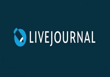 Write and publish an article on Livejournal. com DA-92,  Permanent post