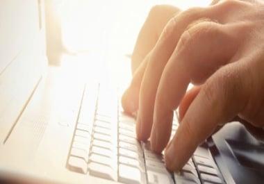 I can do any kind of data entry work for 3 hours.