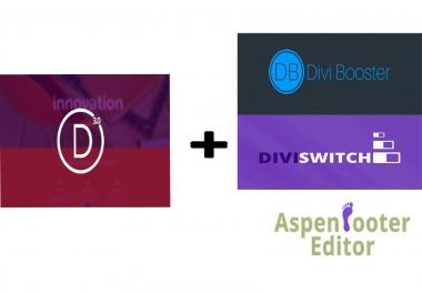 Install Divi Theme And 3 Wordpress Divi Plugins