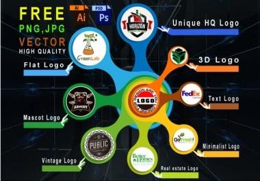 Design A Unique HQ Minimalist Logo With Free Vector