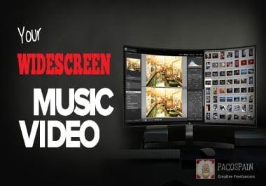 professional widescreen music video