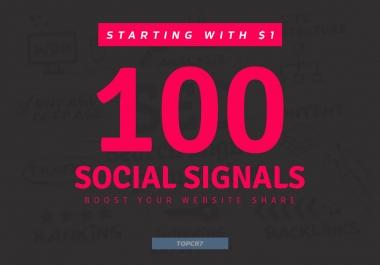 Boost Your Website Share 100+ Powerful Social Signals Backlinks with super fast speed