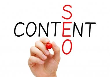 write 1000 word of Unique and targeted SEO optimized content or article for your website