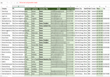 Lead Generation OR Contact Research 100 Leads