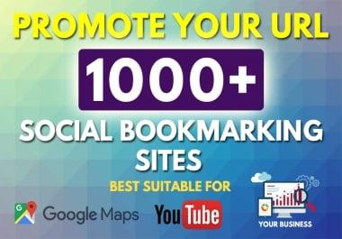 1000 HQ Social Bookmarks Backlinks for your Website,  Keyword and Youtube
