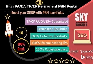 Get Fast Manually 50 High PA/DA TF/CF Homepage PBN Backlinks