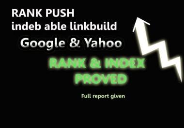 SEO powerful refeer submit Google and yahoo rank push and index proved with report.