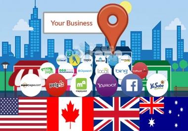 Do Top 30 Local Citations high DA & PA + NAP consistency