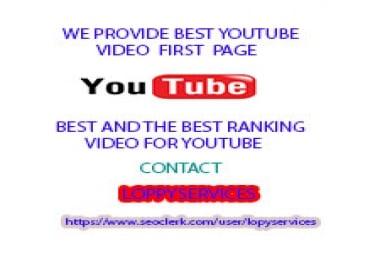 POWERFUL 1ST PAGE YOUTUBE VIDEO RANKING WITH FULL SEO PACKAGE FOR YOUR WEBSITE GUARANTEE