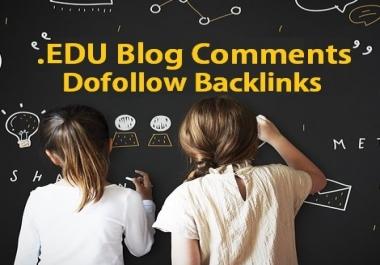 3 EDU Dofollow High Authority Blog Comments Backlinks Manually