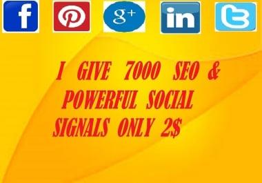 We do best service 7000 powerful SEO social signals