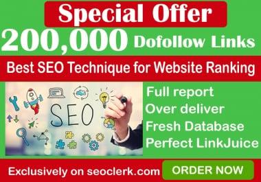 200,000 GSA SER Dofollow Backlinks