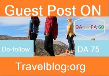 Publish Guest Post Travelblog. org DA 75 Backlinks