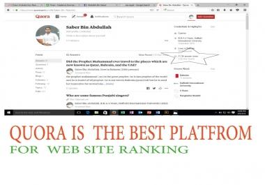 I am provided 100 Quora answer